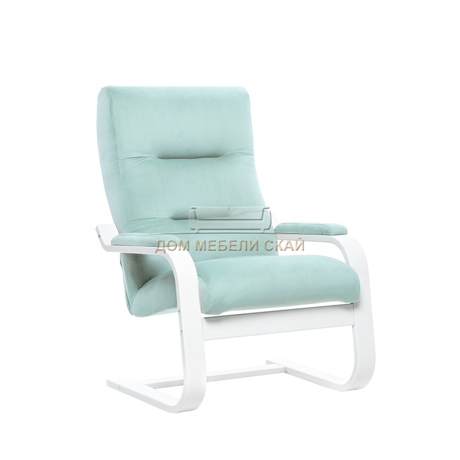 Кресло Leset Оскар, велюр бирюзовый V14/слоновая кость