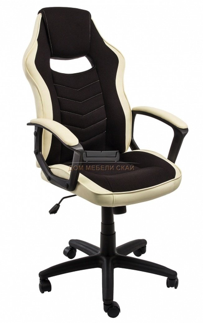 Компьютерное кресло Gamer, черное/бежевое