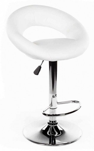 Барный стул Oazis, экокожа белого цвета