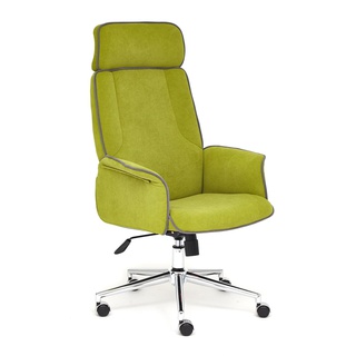 Кресло офисное Чарм Charm, флок свело-зеленый олива 23