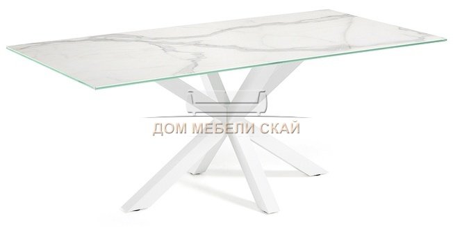Стол обеденный Arya 200x100, C360K05 белый/мрамор