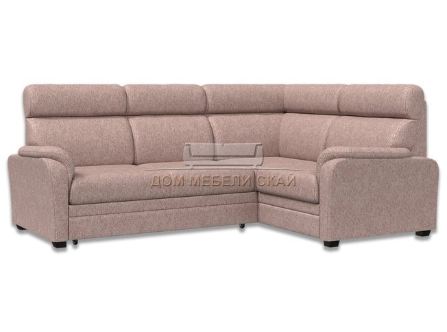 Угловой диван-кровать Омега 3-1, карамельный/рогожка