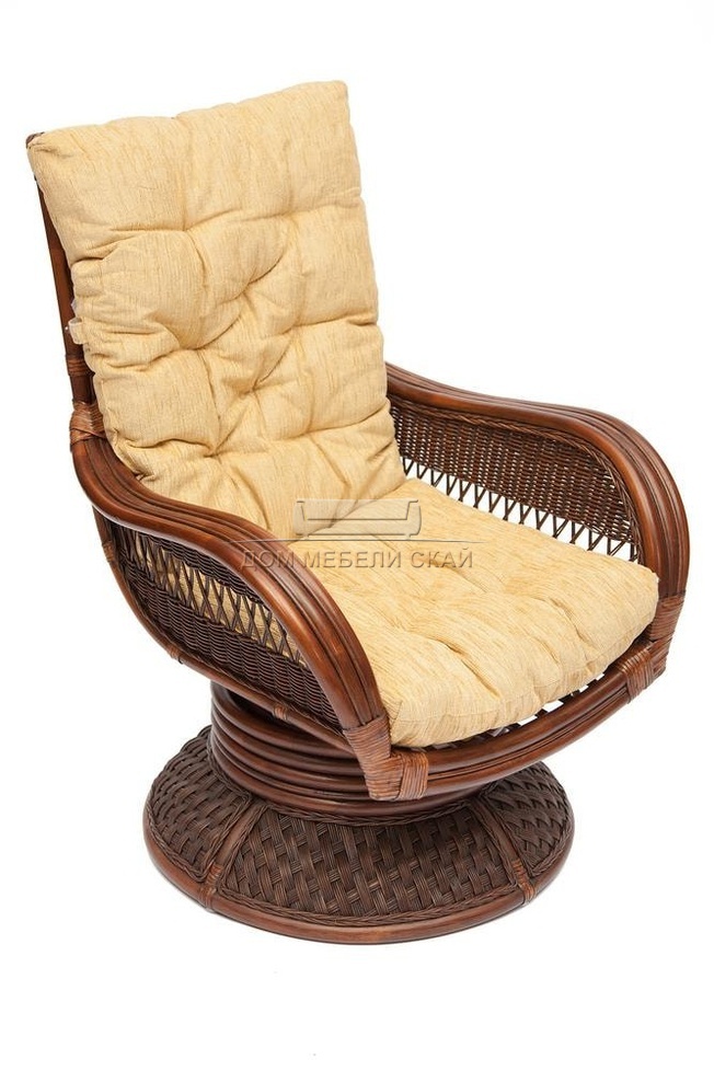 Кресло-качалка Andrea с подушкой, античный орех