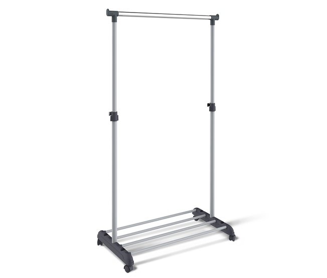 

Вешалка для одежды CH-4345 на колесиках, темно-серый/светло-серый/хром