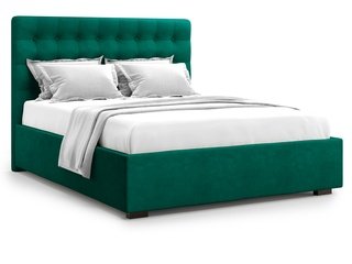 Кровать двуспальная 160x200 Brayers с подъемным механизмом, зеленый велюр velutto 33
