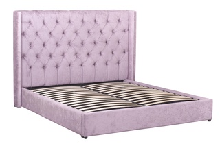 Кровать двуспальная 180x200 Melso с ПМ, велюр фиолетовый violet