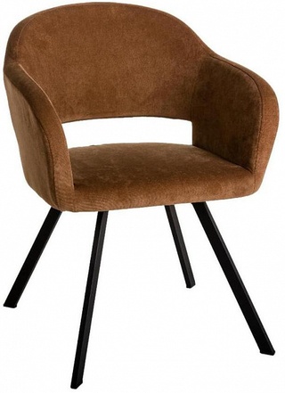 Стул-кресло Oscar, микровельвет коричневого цвета/арки
