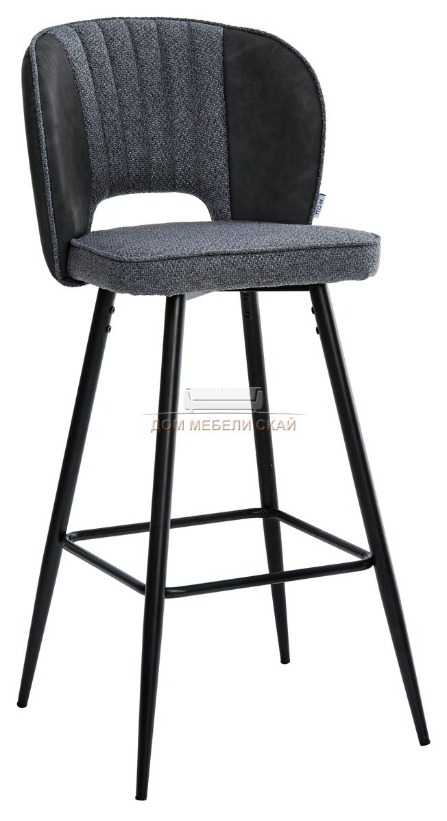 Барный стул HADES, рогожка темно-серого цвета