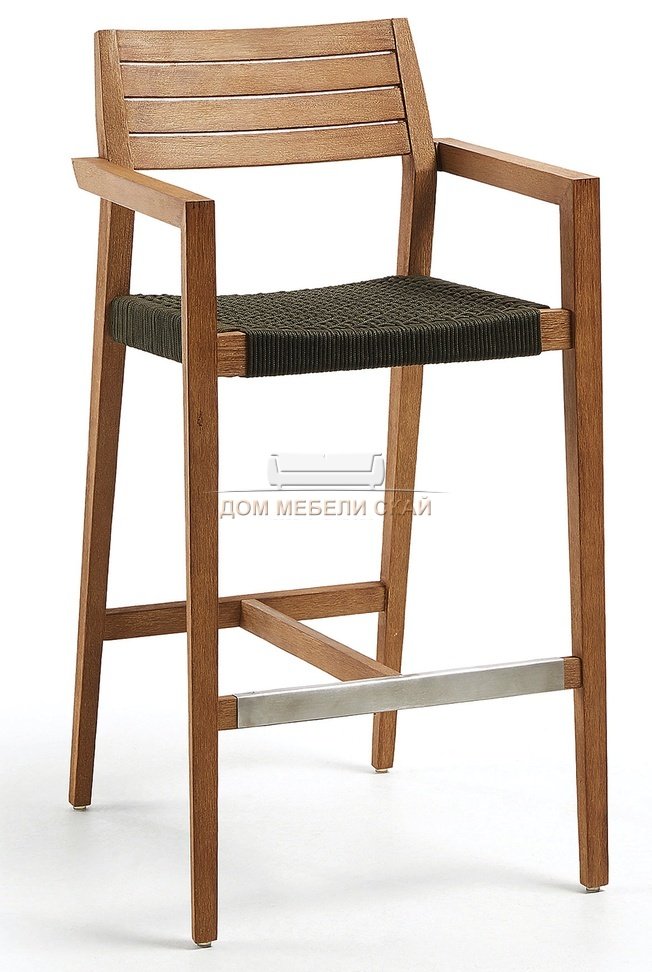 Барный стул Thor 77, шенилл темно-серого цвета