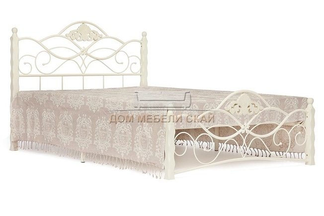 Кровать полутараспальная металлическая КАНЦОНА CANZONA 120x200, белый