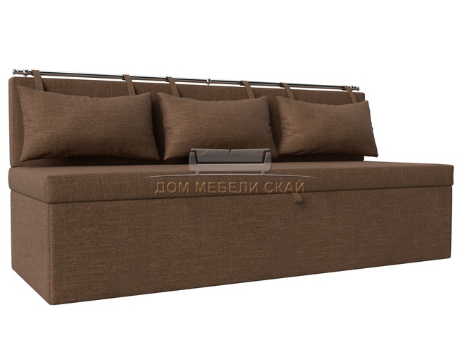 Кухонный диван со спальным местом Метро, коричневый/рогожка