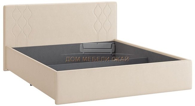 Каркас кровати 160x200 Моника, кремовая экокожа