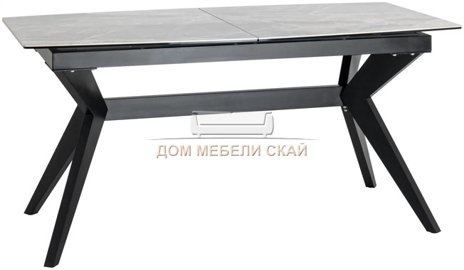 Стол обеденный раскладной Аркада 160, керамика темная