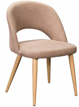 Стул-кресло Lars, рогожка бежевого цвета сканди браун/натуральный дуб 