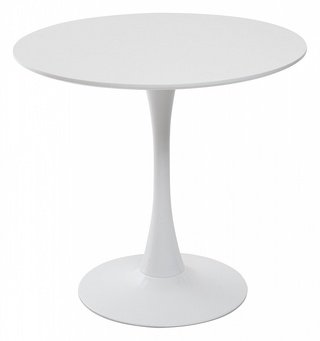Стол обеденный круглый COLUMN T631 D80, белый