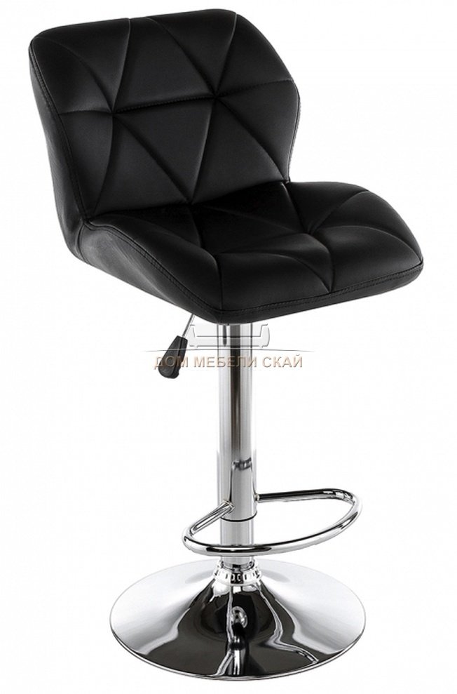 Барный стул Trio, экокожа черного цвета