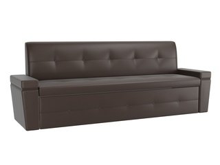 Кухонный диван со спальным местом Деметра, коричневый/экокожа