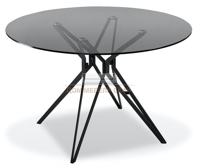 Стол обеденный круглый TEA, черный/дымчато-серый
