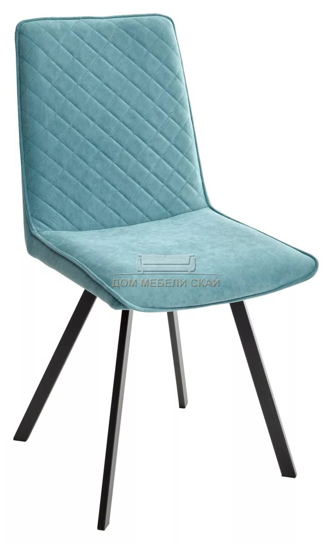 Стул PAINT, велюровый мятного цвета B15/черный