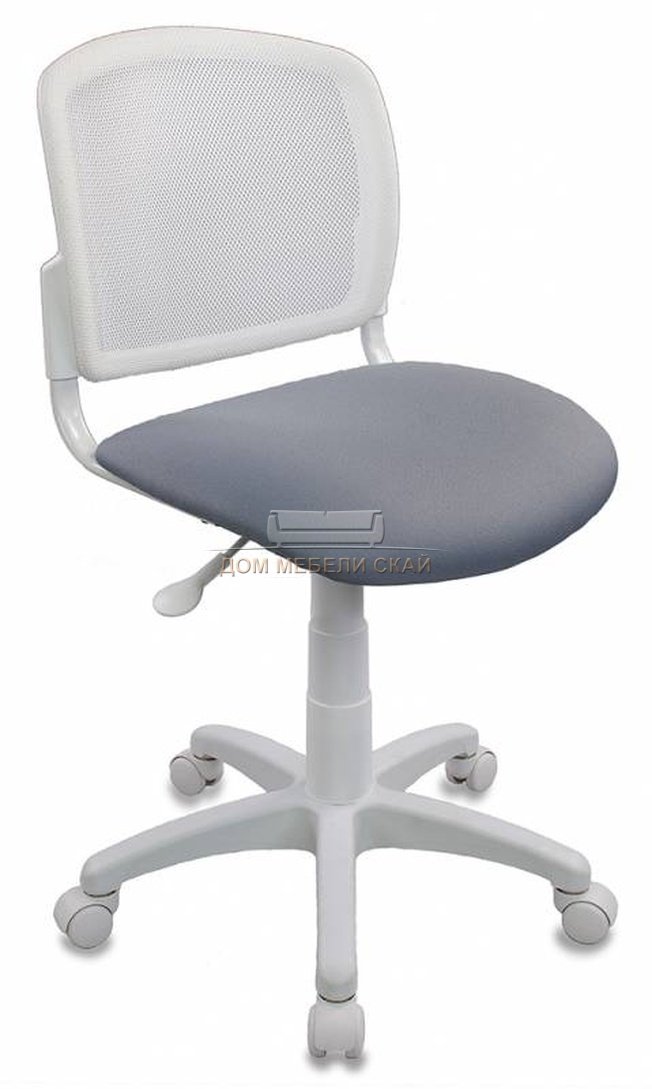 Кресло детское CH-W296NX, серая ткань/белая сетка