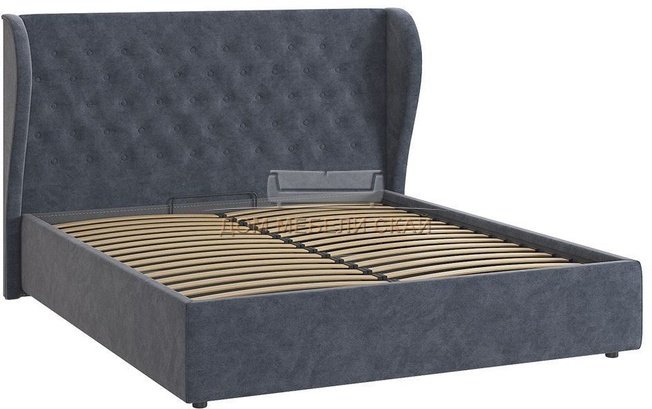 Кровать двуспальная 160x200 Жасмин с подъемным механизмом, топаз