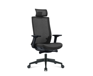 Кресло офисное Ruby, black/черный пластик/черная сетка/черная ткань