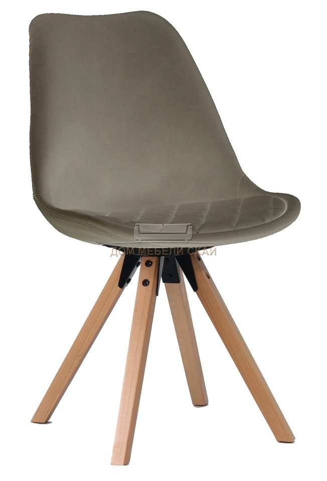 Стул пластиковый FOCUS, экокожа светло-коричневого цвета