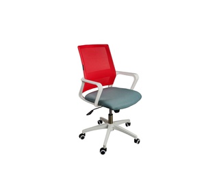 Офисное кресло Бит белый, красный/темно-серый