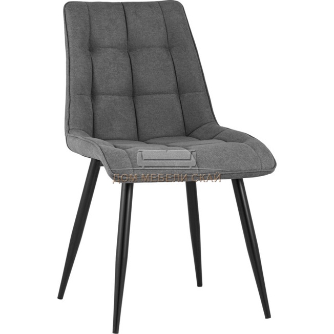 Стул Канзас сити, велюровый серого цвета