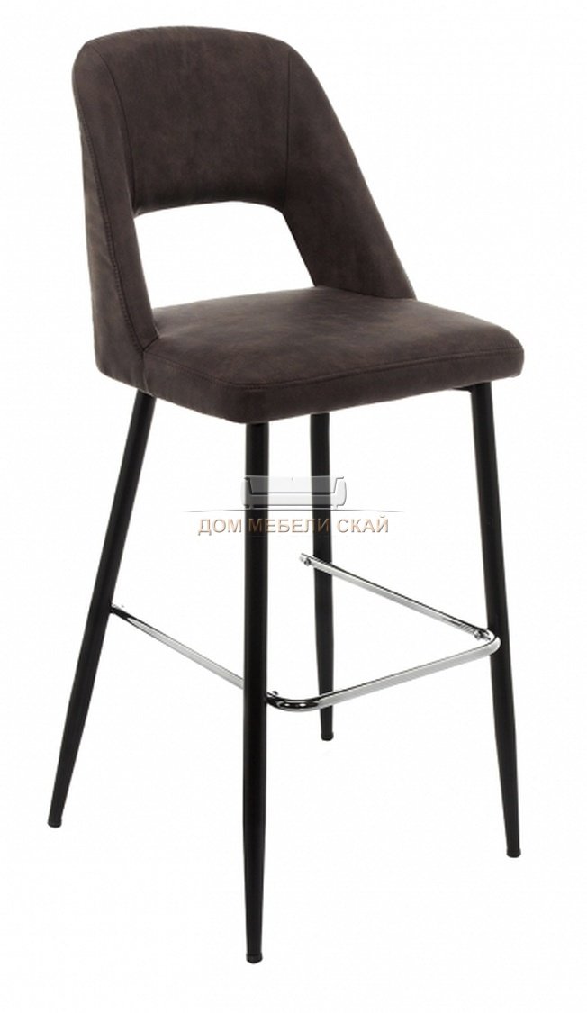 Барный стул Lido, ткань под замшу серого цвета