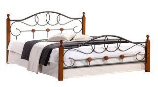 Кровать полутороспальная металлическая AT-822 140x200
