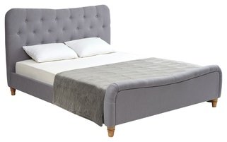 Кровать двуспальная SWEET JAZMIN 160x200 см, ткань grey