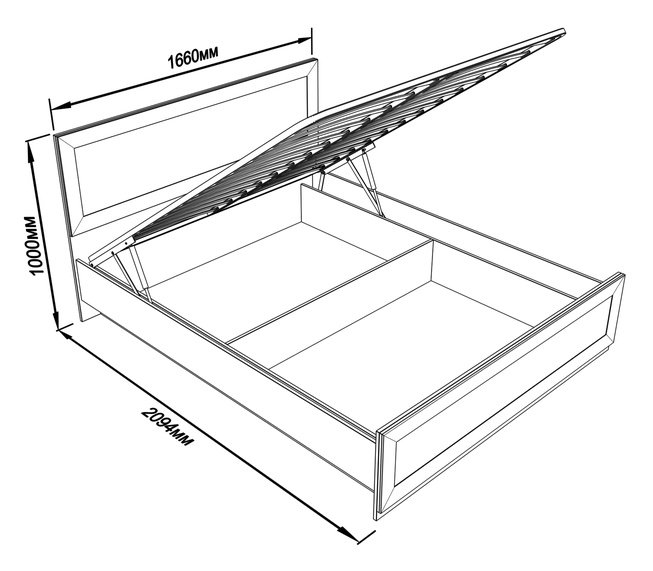 Как собрать кровать с подъемным механизмом и ящиком для белья