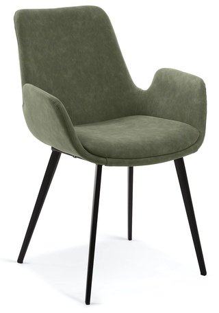 Стул Hermann, экокожа зеленого цвета