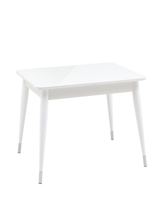 Стол обеденный раскладной Сидней 90, белый глянцевый