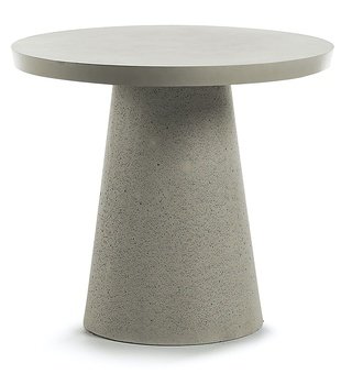 Стол обеденный круглый Rhette D90, цементный серый