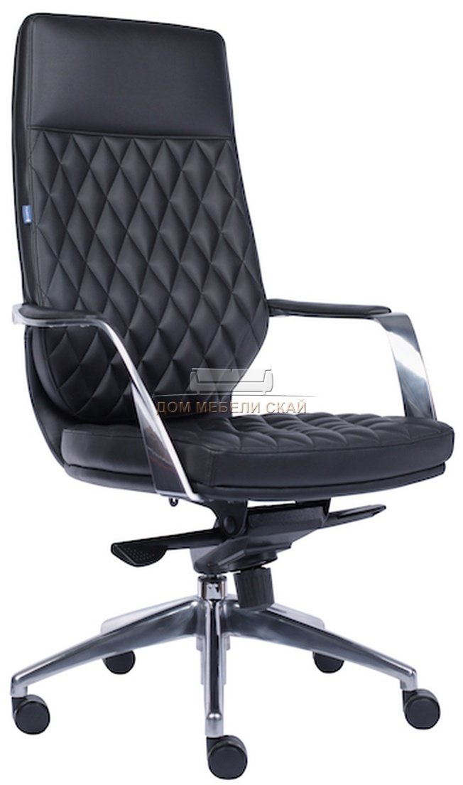 Кресло офисное Roma, кожа черная