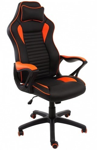 Компьютерное кресло Leon, черное/оранжевое