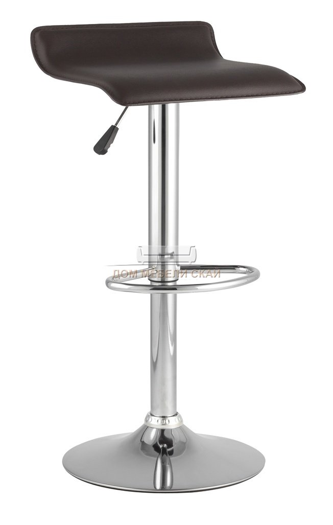 Стул барный HI-TEC, экокожа коричневого цвета