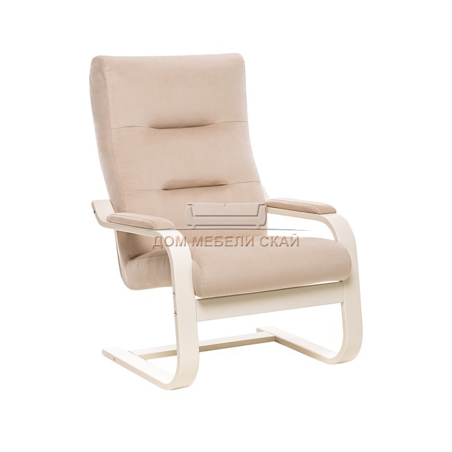 Кресло Leset Оскар, велюр бежевый V18/слоновая кость