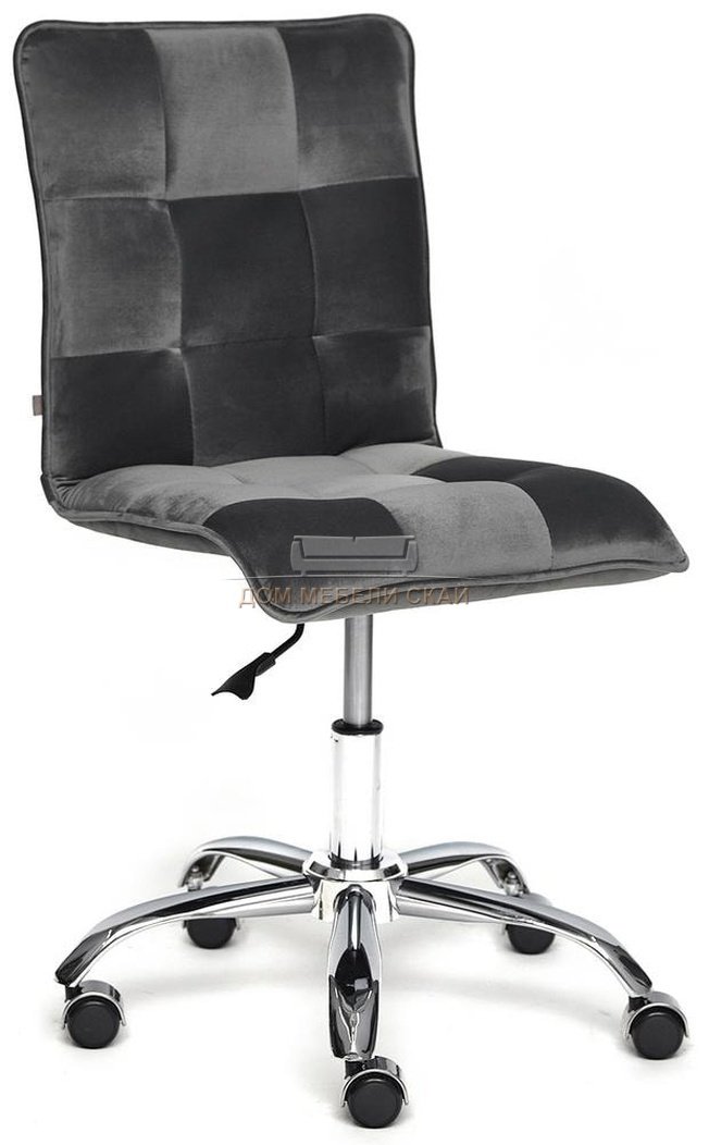 Кресло офисное Зеро Zero, серый велюр
