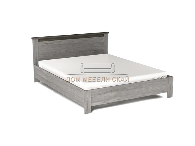 Кровать двуспальная 160x200 Денвер с ПМ, риббек серый