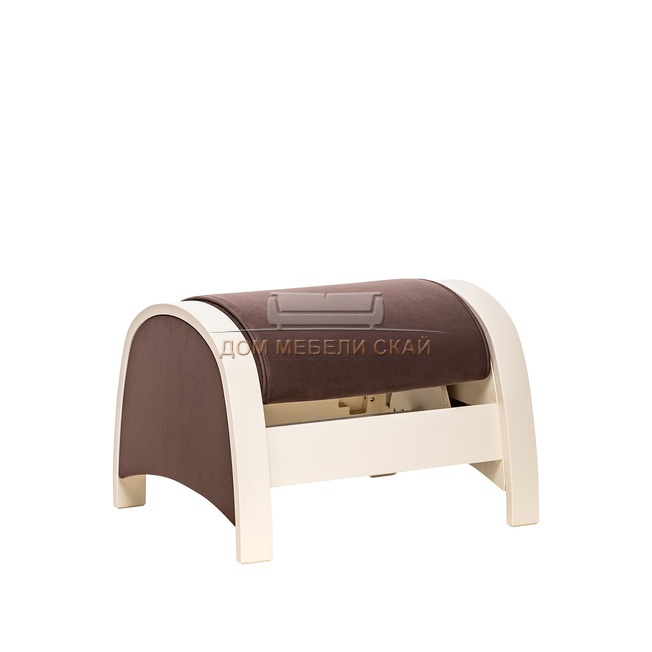 Пуф-глайдер Balance 2, велюр коричневый Maxx 235/дуб шампань