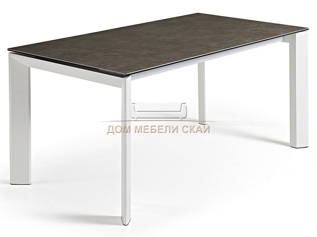 Стол обеденный раздвижной Atta 140(200)x90 белый, фарфоровый ceniza CC0179VC