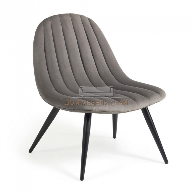 Стул Marlene, бархат серого цвета