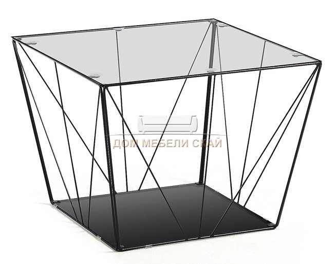 Журнальный столик Tilo 60x60, стекло/черный
