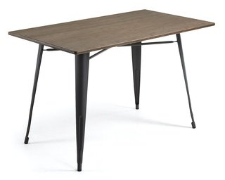 Стол обеденный Malibu прямоугольный с черными ножками