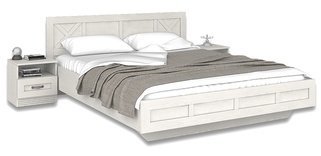 Кровать Лозанна 1600 с тумбами, дуб белый
