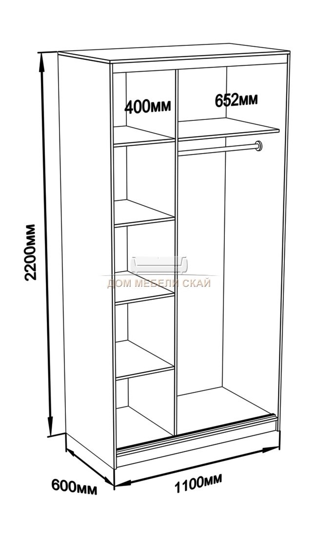 Шкаф купе 110 на 110
