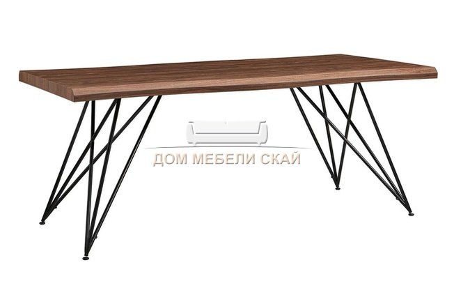 Стол обеденный T-1078, орех/матовый черный